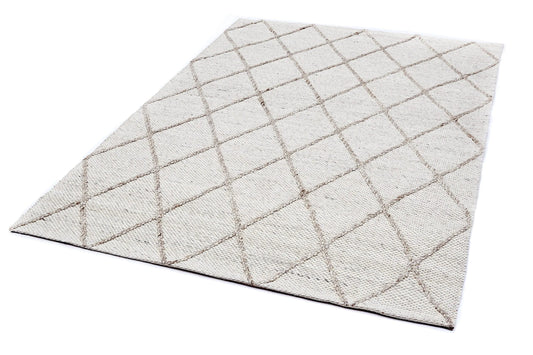 Cream Diamond Westbourne Wool Rug